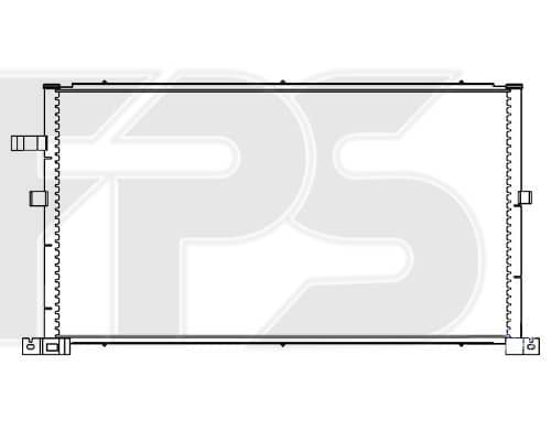 Радіатор кондиціонера Ford Mondeo 2001-2003, 1152429, 1232915, 1311098, 1348012, 1671713, 1S7H19710BA, 1S7H19710BB, 1S7H19710BC, 4S7H19710AA, 9M5H19710AA, ME4S7H19710AA, 4S7119710AA
