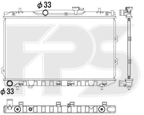 Радіатор Охолодження Kia Cerato 2004-2006, 253102F000, 253102F020, 253102F040, 253102F061