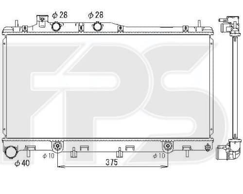 Радіатор Охолодження Subaru Legacy 2004-2009, 45111AG040, 45111AG050, 45119AG040, 45119AG050