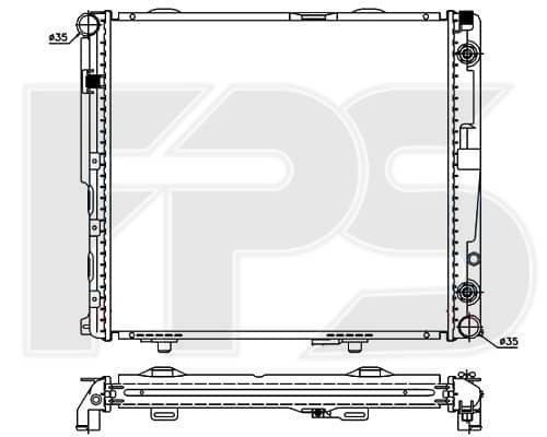 Радіатор Охолодження Mercedes-Benz 124 1984-1996, 1245001003, 1245002203, 1245004403, 1245009803, A1245001003, A1245002203, A1245004403, A1245009803