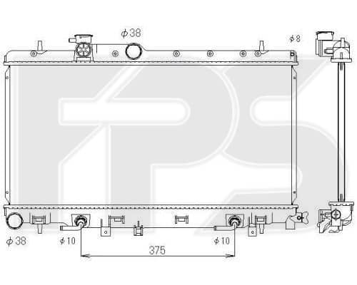 Радіатор Охолодження Subaru Impreza 2003-2005, 45111FE010, 45111FE020, 45111FE091, 45111FE110, 45111FE111, 45111FE112, 45119AE021, 45119FE010, 45119FE020, X4511FE112