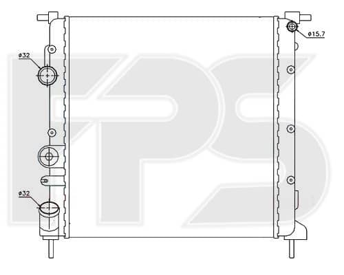 Радіатор Охолодження Renault Clio 1998-2001, 7700430647, 7700836300, 7701499973, 8660000442