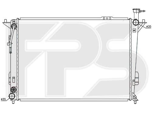 Радіатор Охолодження Hyundai Santa FE 2009-2012, 253102B400, 253102B600