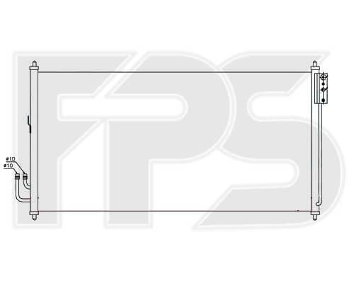 Радіатор кондиціонера Nissan Murano 2003-2008, 92110CA000, 92110CN000