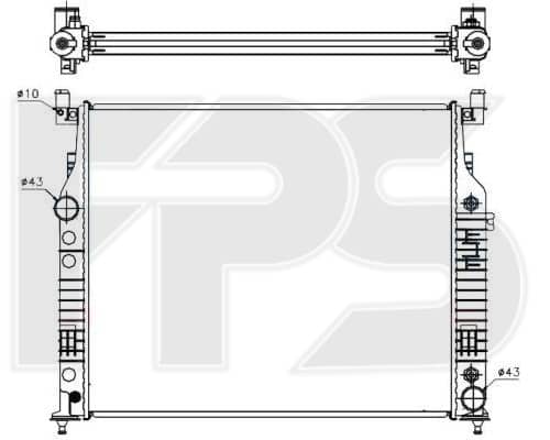 Радіатор Охолодження Mercedes-Benz Ml-Class 2005-2011, 1645000003, 1645000303, 1645000803, 1645001103, 1645001303, A1645000003, A1645000303, A1645000803, A1645001103