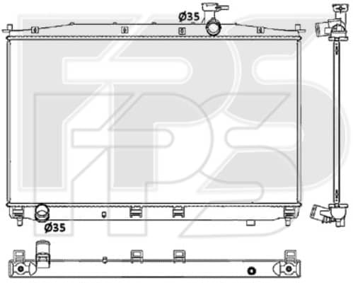 Радіатор Охолодження Hyundai Santa FE 2006-2009, 253100W000, 253102B000, 253102B701