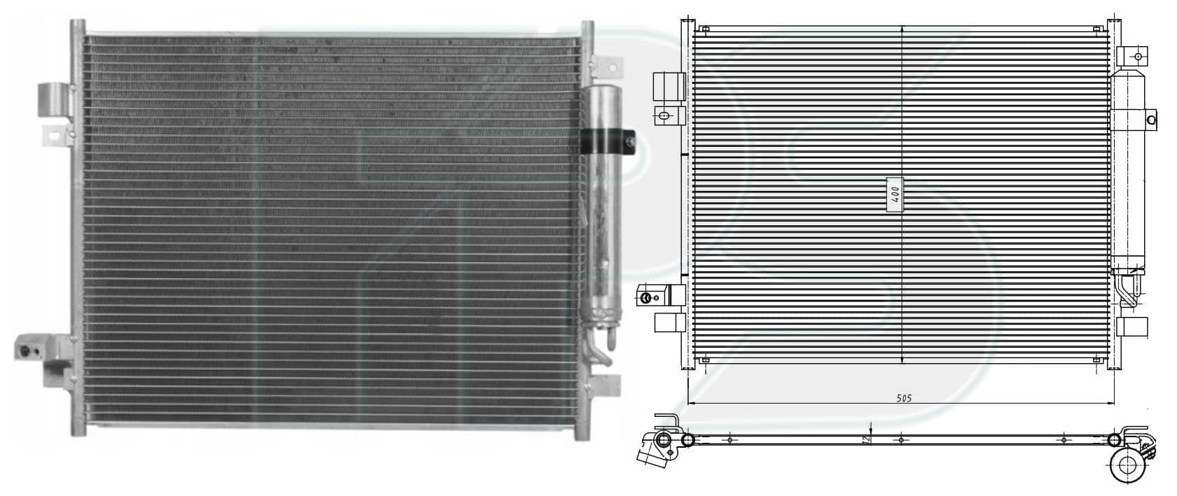 Радіатор кондиціонера Nissan Note 2013-2017, 921003VD1A