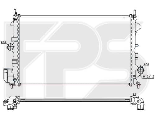 Радіатор Охолодження Opel Vectra 2006-2009, 1300283, 1300284, 24418340, 51773281, 95524869