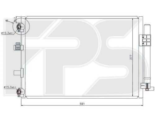 Радіатор кондиціонера Ford C-MAX 2010-2015, 1703509, 1798139, 1851079, 1907673, 2014533, BV6119710BA, BV6119710BB, BV6119710BC, BV6119710BD, BV6119710BE