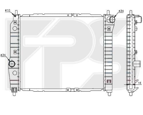 Радіатор охолодження CHEVROLET AVEO 2002-2008