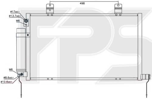 Радіатор кондиціонера Mitsubishi Galant 2004-2008, 7812A173, MR958343, P40374P