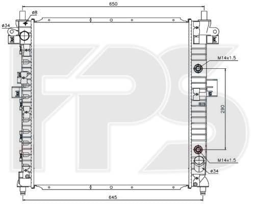 Радіатор Охолодження Ssangyong Actyon 2006-2012, 2131009150, 2131009151, 2131009152, 2131031230, 2131031231