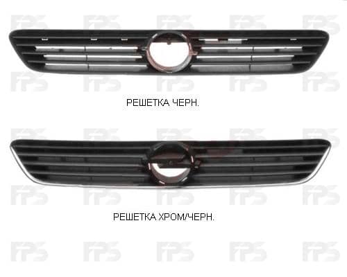 Решітка Пластикова Передня Права Opel Astra 1998-2009, 63 20 066, 90547393