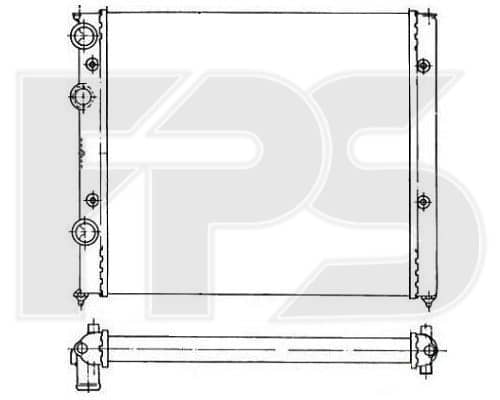 Радіатор Охолодження Volkswagen Golf 1991-1997, 1H0121253CB, 1H0121253L, 6K0121253AA, 6N0121253M, 1H0121253BE, 1H0121253BJ, 6N0121253AH