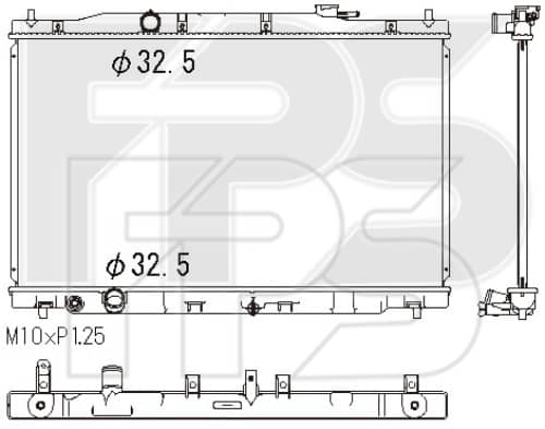 Радіатор Охолодження Honda CRV 2012-2015, 190105LAA51, 19010R5AA51