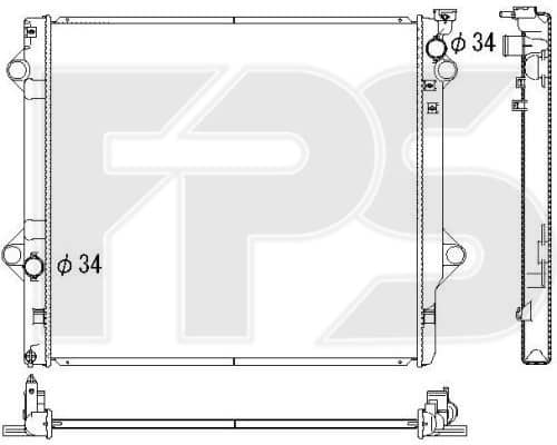 Радіатор Охолодження Toyota FJ Cruiser 2006-2010, 1640075451
