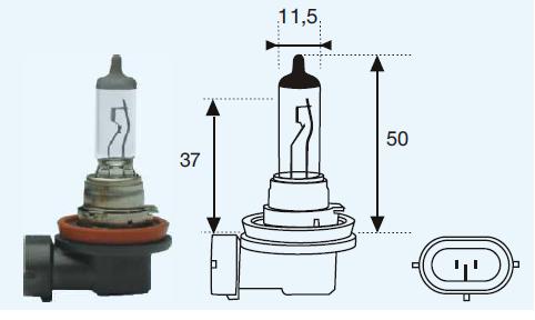 Автолампа 55W · MAGNETI · арт. AL H11 12